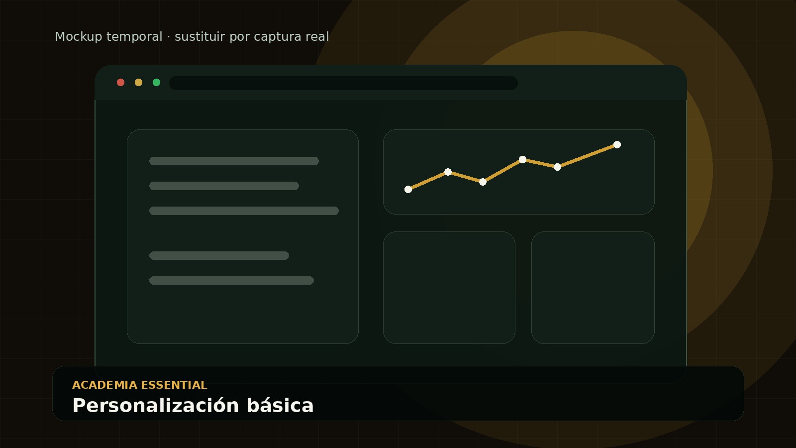 Mockup temporal Academia Essential